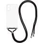 Prozirna maska s vezicom za iPhone 17 - crna