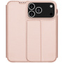 DUX DUCIS Skin Pro flip maska za iPhone 17 Pro Max - ružičasto-zlatna