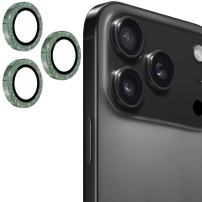 ENKAY stakla sa svjetlucavim okvirima za zaštitu leća stražnje kamere za iPhone 17 Pro / 17 Pro Max - zelena