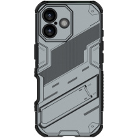 Izdržljiva zaštitna maska sa stalkom za iPhone 17 - siva