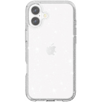 Prozirna maskica sa šljokicama za iPhone 17 - srebrna