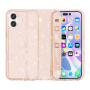Prozirna maska sa šljokicama za iPhone 17 - ružičasto-zlatna