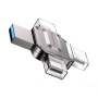 Yesido FL15 4-u-1 flash disk s USB-C / Lightning / USB-A / micro USB konektorima - 64GB - srebrni