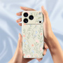 Zaštitna maska s uzorkom cvijeća za iPhone 17 Pro - crna