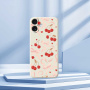Zaštitna maska s uzorkom mašnica i trešanja za iPhone 17 - bež