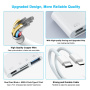 NK-104 Pro 4u1 reduktor s čitačem kartica - utor za SD / TF karticu / USB-C / USB-A na USB-C / Lightning - bijela