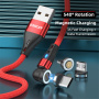 ENKAY 3u1 kabel za punjenje i prijenos podataka sa zamjenjivim magnetskim konektorima - USB-A na USB-C / Lightning / micro USB - 1 m - crni
