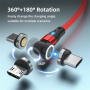 ENKAY 3u1 kabel za punjenje i prijenos podataka sa zamjenjivim magnetskim konektorima - USB-A na USB-C / Lightning / micro USB - 1 m - crni
