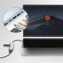 7-u-1 hub - utor za SD / TF karticu / HDMI / 2x USB-C / 2x USB-A na USB-C - sivi