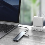 7-u-1 hub - utor za SD / TF karticu / HDMI / 2x USB-C / 2x USB-A na USB-C - sivi