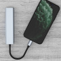 7-u-1 hub - utor za SD / TF karticu / HDMI / 2x USB-C / 2x USB-A na USB-C - sivi