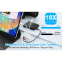 NK-104 Pro 4u1 reduktor s čitačem kartica - utor za SD / TF karticu / USB-C / USB-A na USB-C / Lightning - bijela