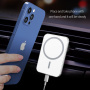 X16 magnetski držač za auto za ventilacijski otvor s bežičnim punjenjem za iPhone - crni
