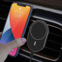 X19 magnetski držač za auto za ventilacijski otvor s bežičnim punjenjem za iPhone - crni