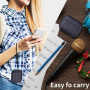 Maska s teksturom kože i remenom za AirPods Pro 3 - crna