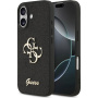Guess Fixed Glitter 4G Metal Logo svjetlucava maska za iPhone 17 - crna