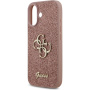 Guess Fixed Glitter 4G Metal Logo svjetlucava maska za iPhone 17 - ružičasta