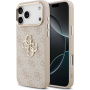 Guess 4G Metal Logo Gold Frame maska za iPhone 17 Pro Max - ružičasta