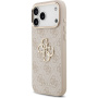 Guess 4G Metal Logo Gold Frame maska za iPhone 17 Pro Max - ružičasta