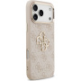 Guess 4G Metal Logo Gold Frame maska za iPhone 17 Pro Max - ružičasta