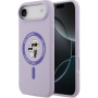 Karl Lagerfeld Karl and Choupette silikonska maska s MagSafe za iPhone Air - ljubičasta