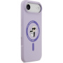 Karl Lagerfeld Karl and Choupette silikonska maska s MagSafe za iPhone Air - ljubičasta