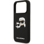 Karl Lagerfeld Double Heads silikonska maska s MagSafe za iPhone 17 Pro - crna