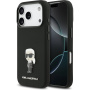 Karl Lagerfeld Metal Ikonik silikonska maska za iPhone 17 Pro - crna