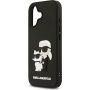 Karl Lagerfeld 3D Rubber Karl and Choupette maska za iPhone 17 - crna