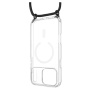 FIXED MagPure Neck prozirna maska s užetom i MagSafe za iPhone 17 Pro Max - crna