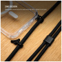 FIXED MagPure Neck prozirna maska s užetom i MagSafe za iPhone 17 Pro Max - crna