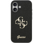 Guess Fixed Glitter 4G Metal Logo svjetlucava maska za iPhone 17 - crna
