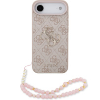Guess 4G Metal Logo Strap maska s remenom za iPhone Air - ružičasta