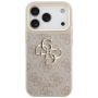 Guess 4G Metal Logo Gold Frame maska za iPhone 17 Pro Max - ružičasta