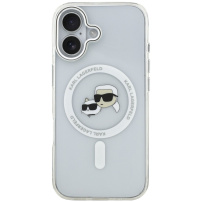 Karl Lagerfeld IML K&CH Heads Metal Frame maska s MagSafe za iPhone 17 - prozirna