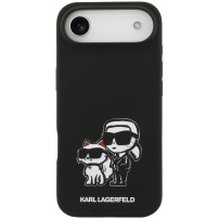 Karl Lagerfeld K&CH Sketch silikonska maska s MagSafe za iPhone Air - crna