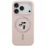 Karl Lagerfeld Karl and Choupette silikonska maska s MagSafe za iPhone 17 Pro - ružičasta
