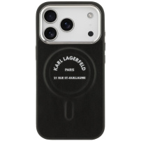 Karl Lagerfeld RSG Logo maska s MagSafe za iPhone 17 Pro - crna