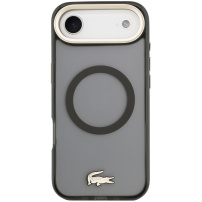 Lacoste Frosted Finish Gold Logo maska s MagSafe za iPhone Air - siva
