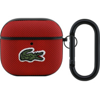 Lacoste Petit Pique Croc Logo Patch maskica s karabinom za AirPods 4 / 5 - crvena