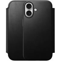 Nomad Modern Leather Folio preklopna maska s MagSafe za iPhone 17 - crna