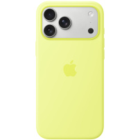 Originalne Apple silikonska maska s MagSafe za iPhone 17 Pro Max - neonski žuta