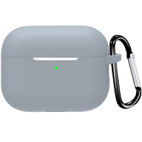 Zaštitna silikonska maska s karabinom za AirPods Pro 3 - siva