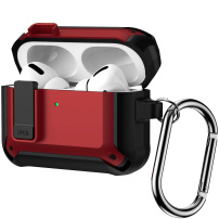 Super izdržljiva maska s karabinerom za AirPods Pro 3 - crvena
