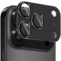 NORTHJO kaljeno staklo s metalnim okvirom za zaštitu leća kamere za iPhone 17 Pro - crno