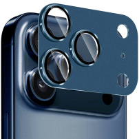 NORTHJO kaljeno staklo s metalnim okvirom za zaštitu leća kamere za iPhone 17 Pro Max - tamno plava