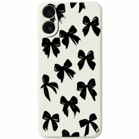 Zaštitna maska s uzorkom mašnica za iPhone 17 - bež