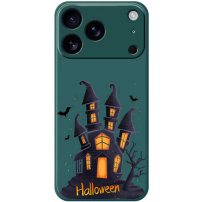 Maskica za iPhone 17 Pro s Halloween uzorkom - petrolej