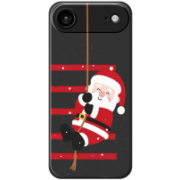 Zaštitna maska s uzorkom Djeda Mraza za iPhone Air - crna