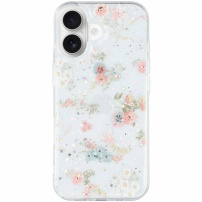 Svjetlucava prozirna maskica za iPhone 17 - cvijeće